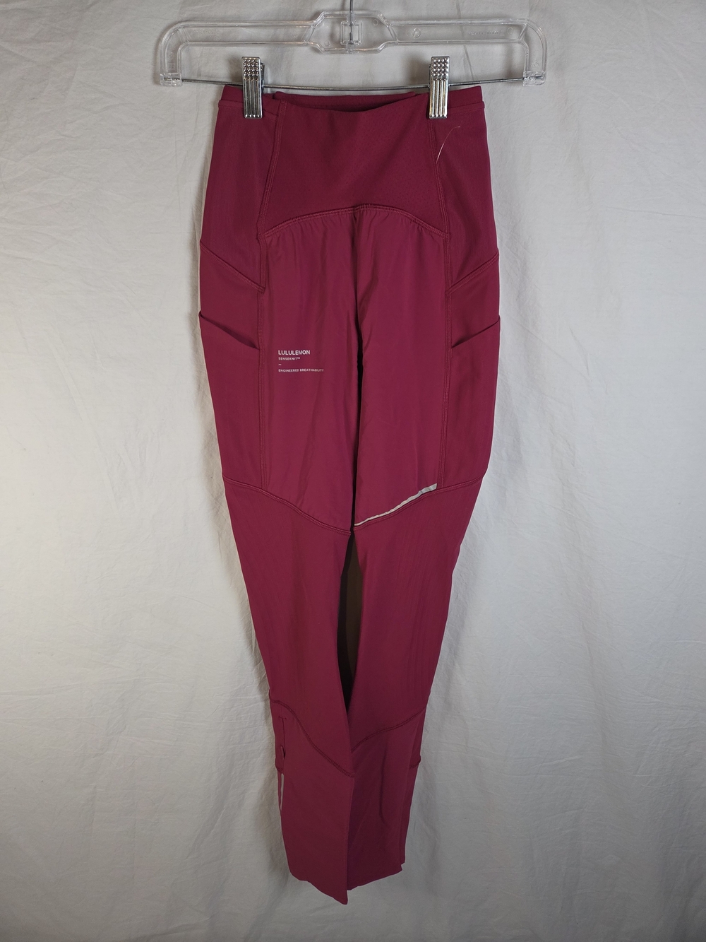 Lululemon W5EG6S SenseKnit Composite Running Tight 28" Pomegranate Size 0 NWOT